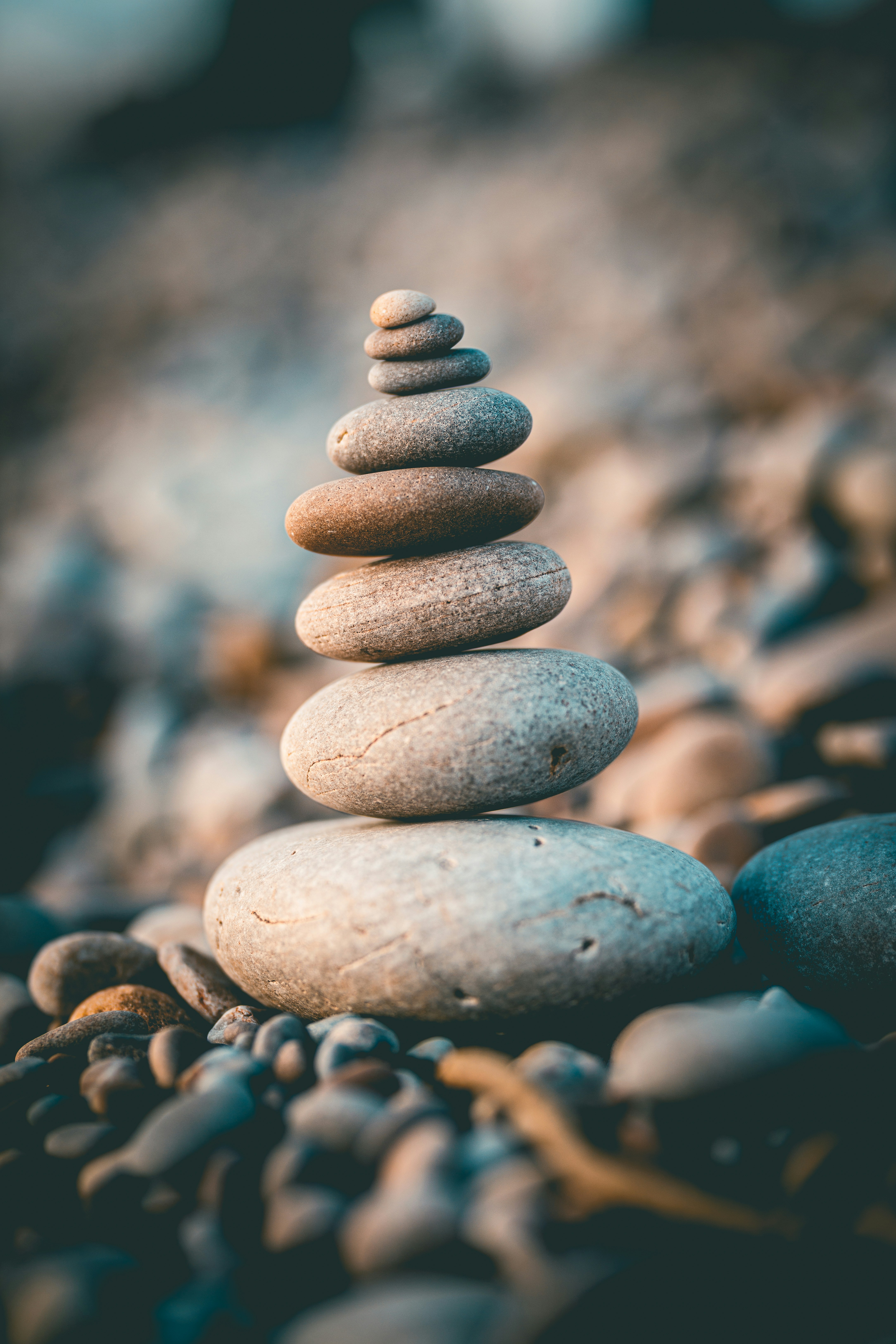 Stacked rocks symbolizing balance and simplicity